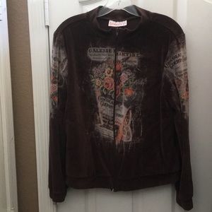 FINAL MARKDOWN Ladies’ Confetti Velour Track Jacket (Bust 43”)